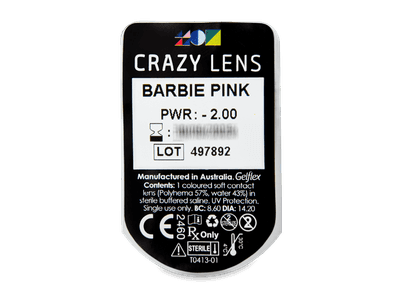 CRAZY LENS - Barbie Pink - Diarias Graduadas (2 Lentillas) - Previsualización del blister