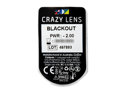 CRAZY LENS - Black Out - Diarias Graduadas (2 Lentillas) - Previsualización del blister