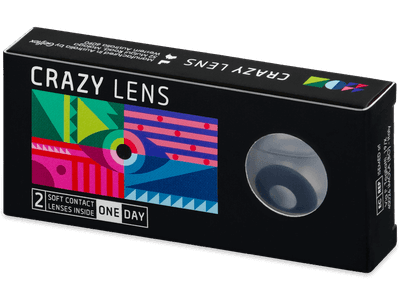 CRAZY LENS - Black Out - Diarias Graduadas (2 Lentillas) - Lentillas de colores