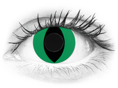 CRAZY LENS - Cat Eye Green - Diarias sin graduación (2 Lentillas)