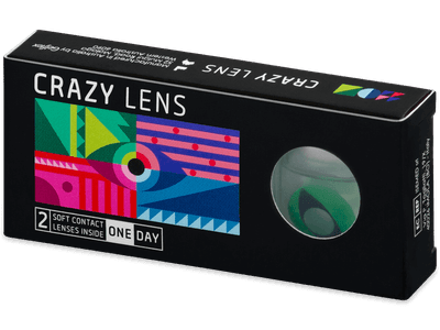 CRAZY LENS - Cat Eye Green - Diarias sin graduación (2 Lentillas)