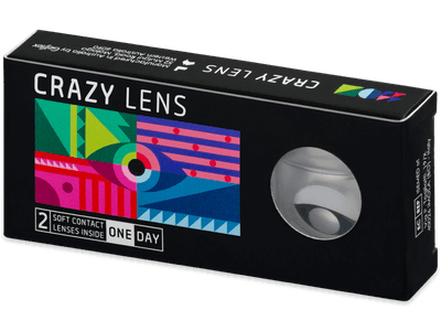 CRAZY LENS - Cat Eye White - Diarias sin graduación (2 Lentillas)