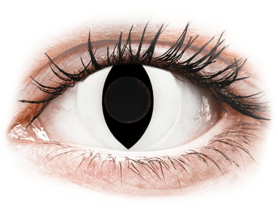 CRAZY LENS - Cat Eye White - Diarias sin graduación (2 Lentillas)