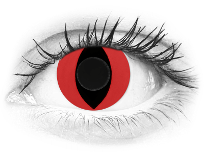 CRAZY LENS - Cat Eye Red - Diarias sin graduación (2 Lentillas)