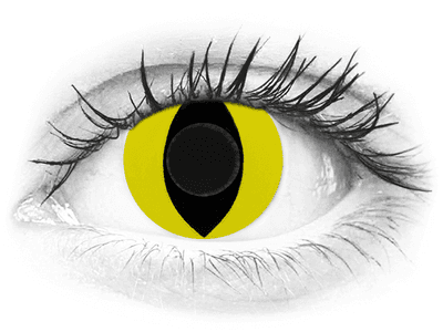 CRAZY LENS - Cat Eye Yellow - Diarias sin graduación (2 Lentillas)