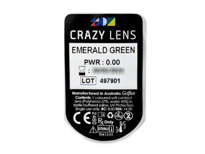 CRAZY LENS - Emerald Green - Diarias sin graduación (2 Lentillas) - Previsualización del blister