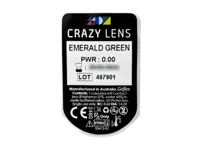 CRAZY LENS - Emerald Green - Diarias sin graduación (2 Lentillas) - Previsualización del blister