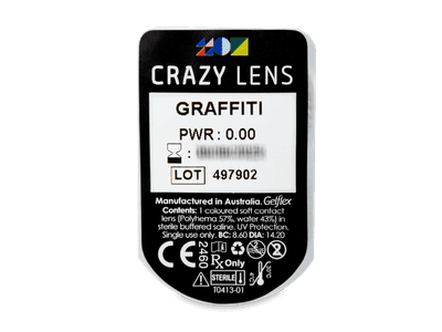 CRAZY LENS - Graffiti - Diarias sin graduación (2 Lentillas) - Previsualización del blister