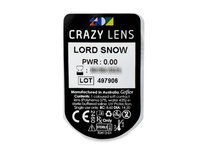CRAZY LENS - Lord Snow - Diarias sin graduación (2 Lentillas) - Previsualización del blister