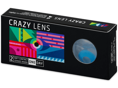 CRAZY LENS - Sky Blue - Diarias Graduadas (2 Lentillas) - Lentillas de colores