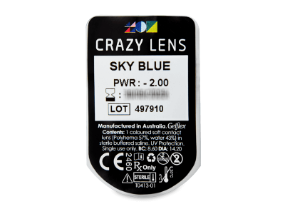 CRAZY LENS - Sky Blue - Diarias Graduadas (2 Lentillas) - Previsualización del blister
