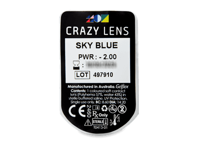 CRAZY LENS - Sky Blue - Diarias Graduadas (2 Lentillas) - Previsualización del blister