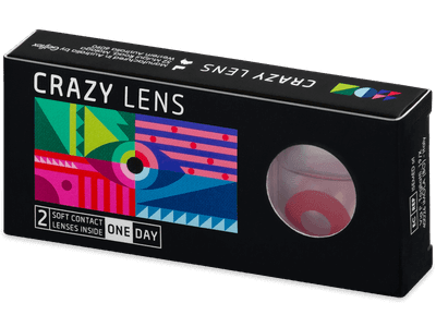 CRAZY LENS - Solid Red - Diarias Graduadas (2 Lentillas) - Lentillas de colores