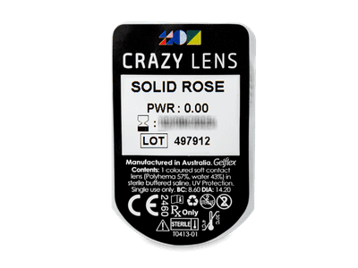 CRAZY LENS - Solid Rose - Diarias sin graduación (2 Lentillas) - Previsualización del blister