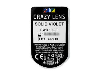 CRAZY LENS - Solid Violet - Diarias sin graduación (2 Lentillas) - Previsualización del blister