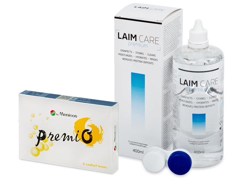 Menicon PremiO (6 lentillas) + Laim-Care Líquido 400 ml - Pack ahorro