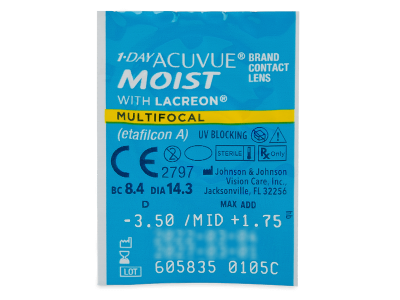 1 Day Acuvue Moist Multifocal (30 lentillas) - Previsualización del blister