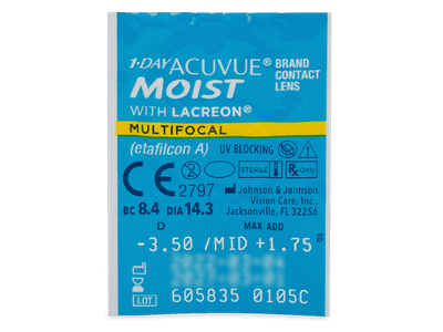 1 Day Acuvue Moist Multifocal (30 lentillas) - Previsualización del blister