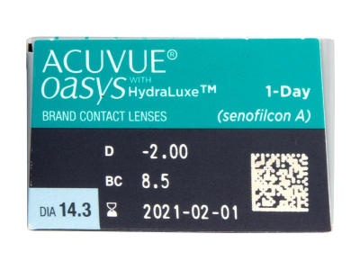 Acuvue Oasys 1-Day with Hydraluxe (30 lentillas) - Previsualización de atributos