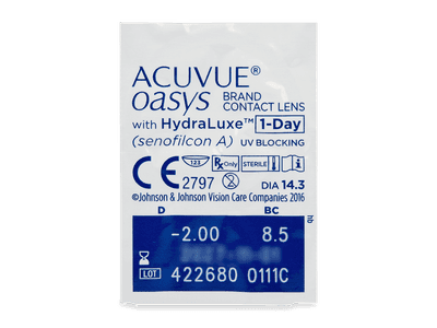 Acuvue Oasys 1-Day with Hydraluxe (30 lentillas) - Previsualización del blister