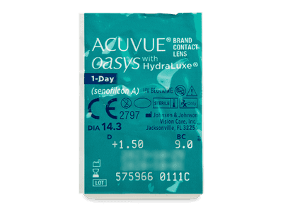 Acuvue Oasys 1-Day with Hydraluxe (30 lentillas) - Previsualización del blister
