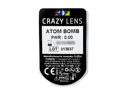 CRAZY LENS - Atom Bomb - Diarias sin graduación (2 Lentillas) - Previsualización del blister