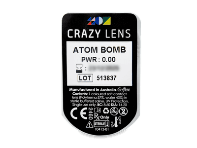 CRAZY LENS - Atom Bomb - Diarias sin graduación (2 Lentillas) - Previsualización del blister