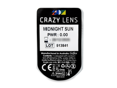 CRAZY LENS - Midnight Sun - Diarias sin graduación (2 Lentillas) - Previsualización del blister
