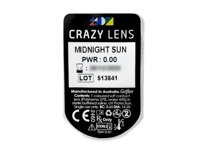 CRAZY LENS - Midnight Sun - Diarias sin graduación (2 Lentillas) - Previsualización del blister