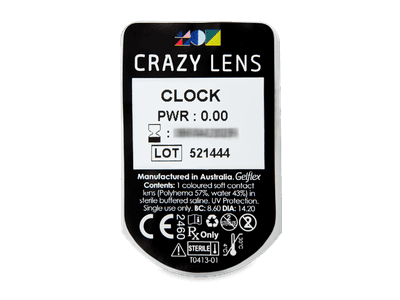 CRAZY LENS - Clock - Diarias sin graduación (2 Lentillas) - Previsualización del blister