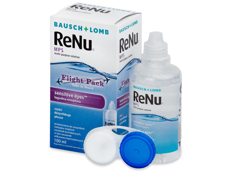 Líquido ReNu MPS Sensitive Eyes Flight Pack 100 ml - líquido de limpieza