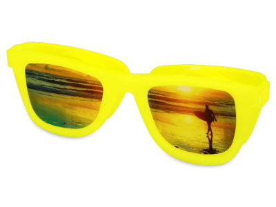 Estuche para lentillas OptiShades - amarillo 