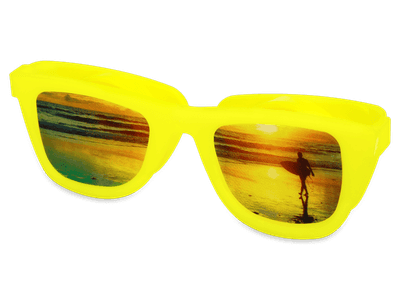 Estuche para lentillas OptiShades - amarillo 