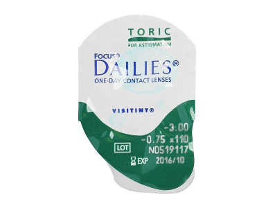Focus Dailies Toric (30 lentillas) - Previsualización del blister