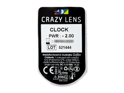 CRAZY LENS - Clock - Diarias Graduadas (2 Lentillas) - Previsualización del blister