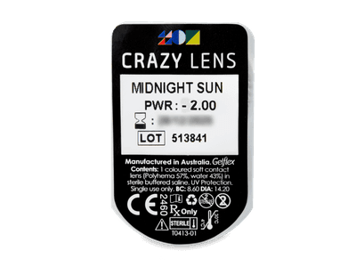 CRAZY LENS - Midnight Sun - Diarias Graduadas (2 Lentillas) - Previsualización del blister