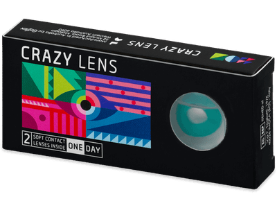 CRAZY LENS - Solid Turquoise - Diarias Graduadas (2 Lentillas)