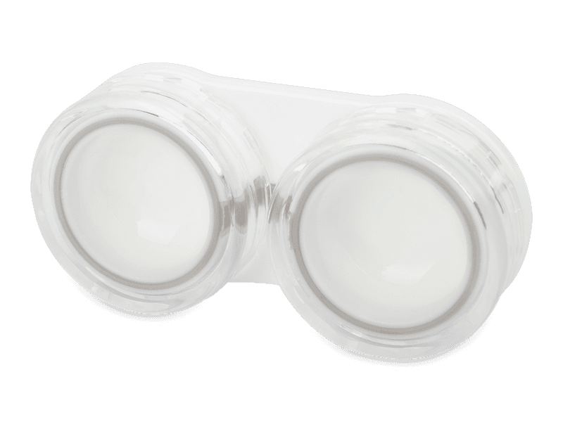 Estuche para lentillas - blanco transparente 