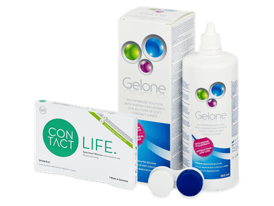Contact Life spheric (6 Lentillas) + Líquido Gelone 360 ml