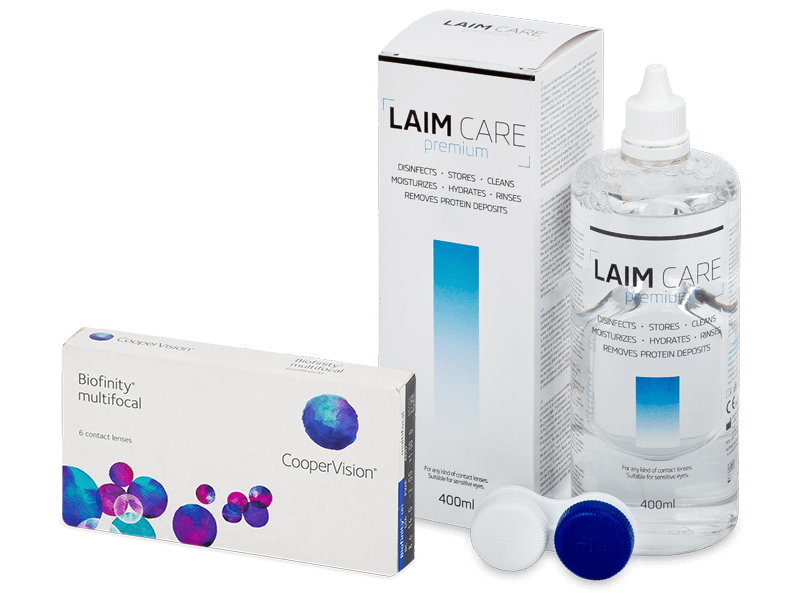 Biofinity Multifocal (6 lentillas) + Líquido Laim-Care 400 ml - Pack ahorro