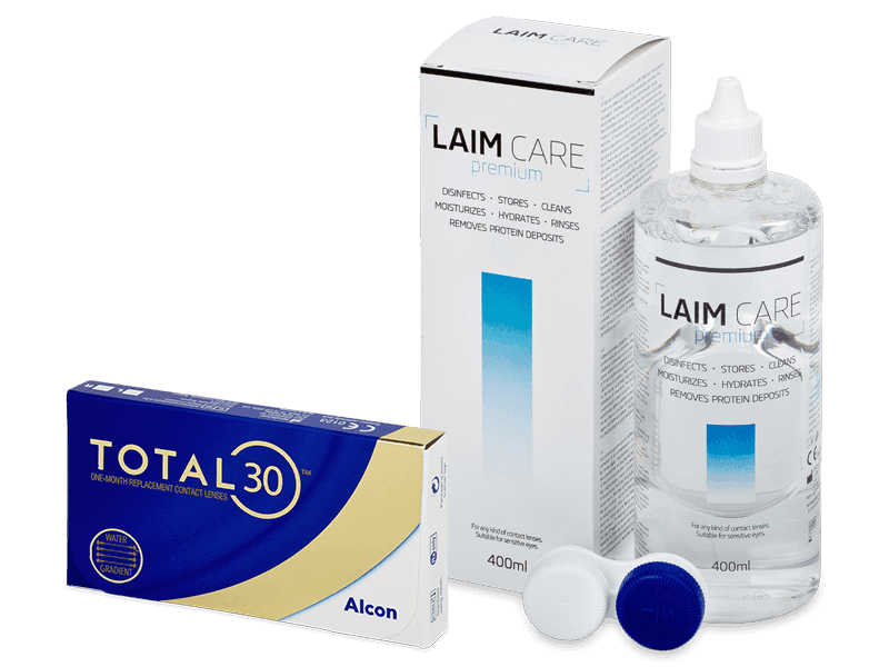 TOTAL30 (6 Lentillas) + Líquido Laim Care 400 ml - Pack ahorro