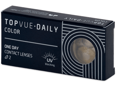 TopVue Daily Color - Pure Hazel - Diarias graduadas (2 Lentillas) - Lentillas de colores