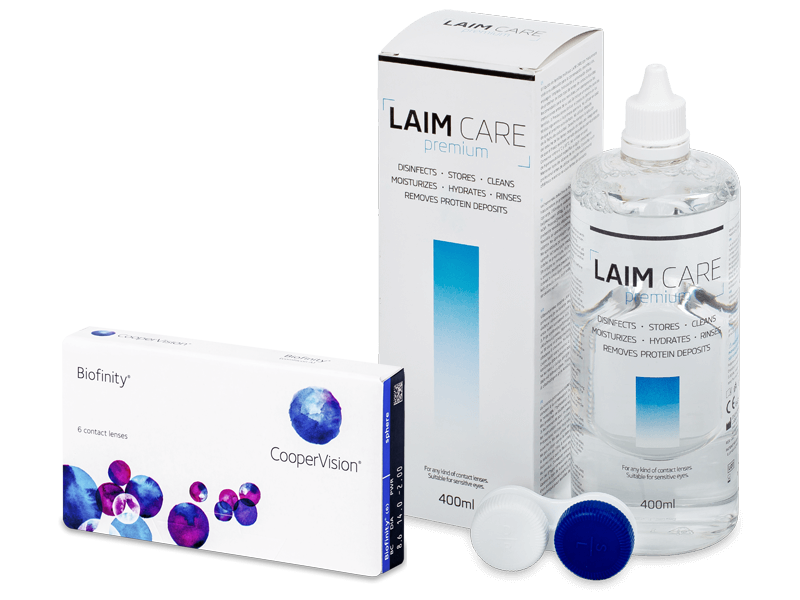 Biofinity (6 lentillas) + Líquido Laim-Care 400 ml - Pack ahorro