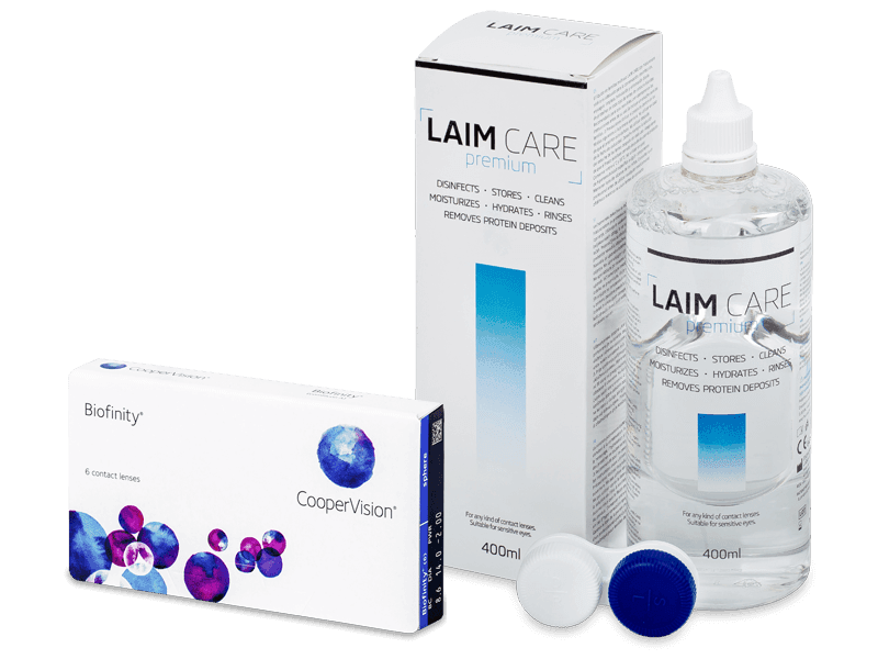 Biofinity (6 lentillas) + Líquido Laim Care 400 ml - Pack ahorro