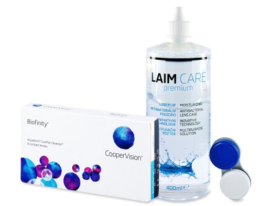 Biofinity (6 lentillas) + Líquido Laim-Care 400 ml
