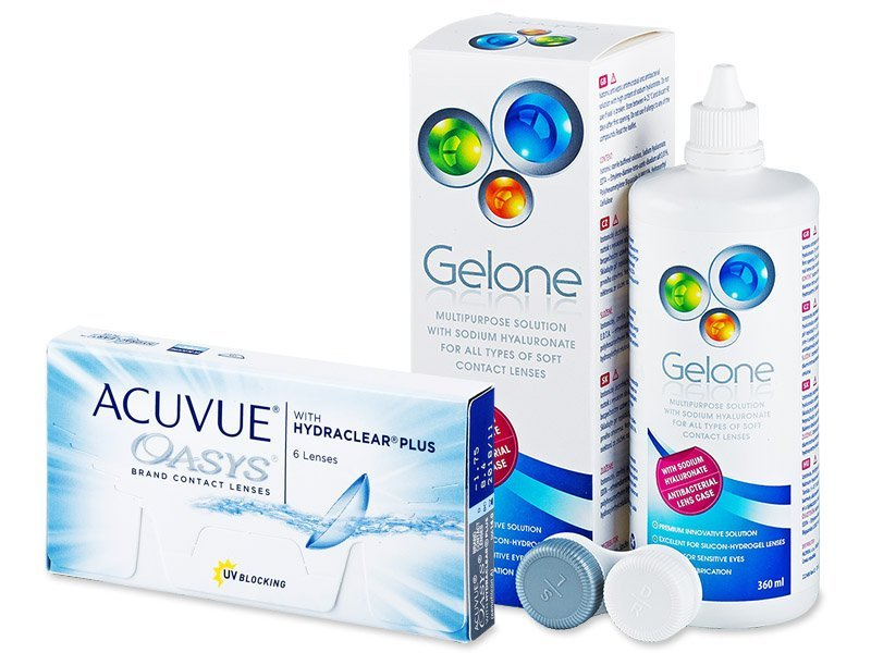 Acuvue Oasys (6 lentillas) + Gelone 360 ml - ¡Compra ventajosa! | Lentes-de-contacto.es