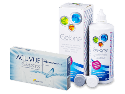 Acuvue Oasys (6 lentillas) + Liquido Gelone 360 ml