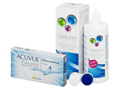 Acuvue Oasys (6 lentillas) + Líquido Gelone 360 ml