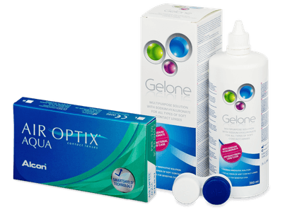 Air Optix Aqua (6 lentillas) + Líquido Gelone 360 ml
