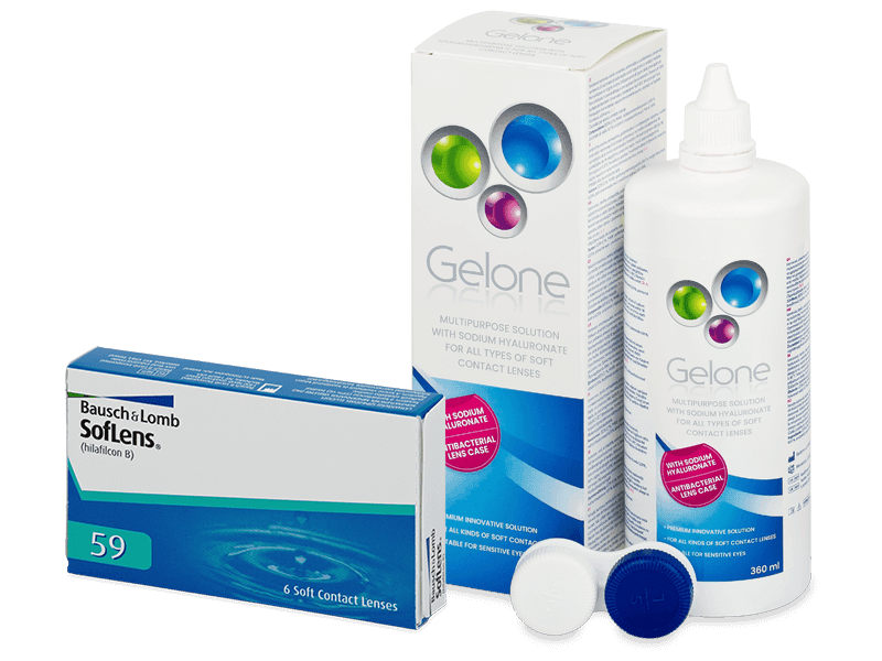 SofLens 59 (6 Lentillas) + Líquido Gelone 360 ml - Pack ahorro